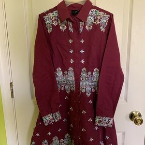 STUNNING 4p ASOS embroidered long-sleeve mini!